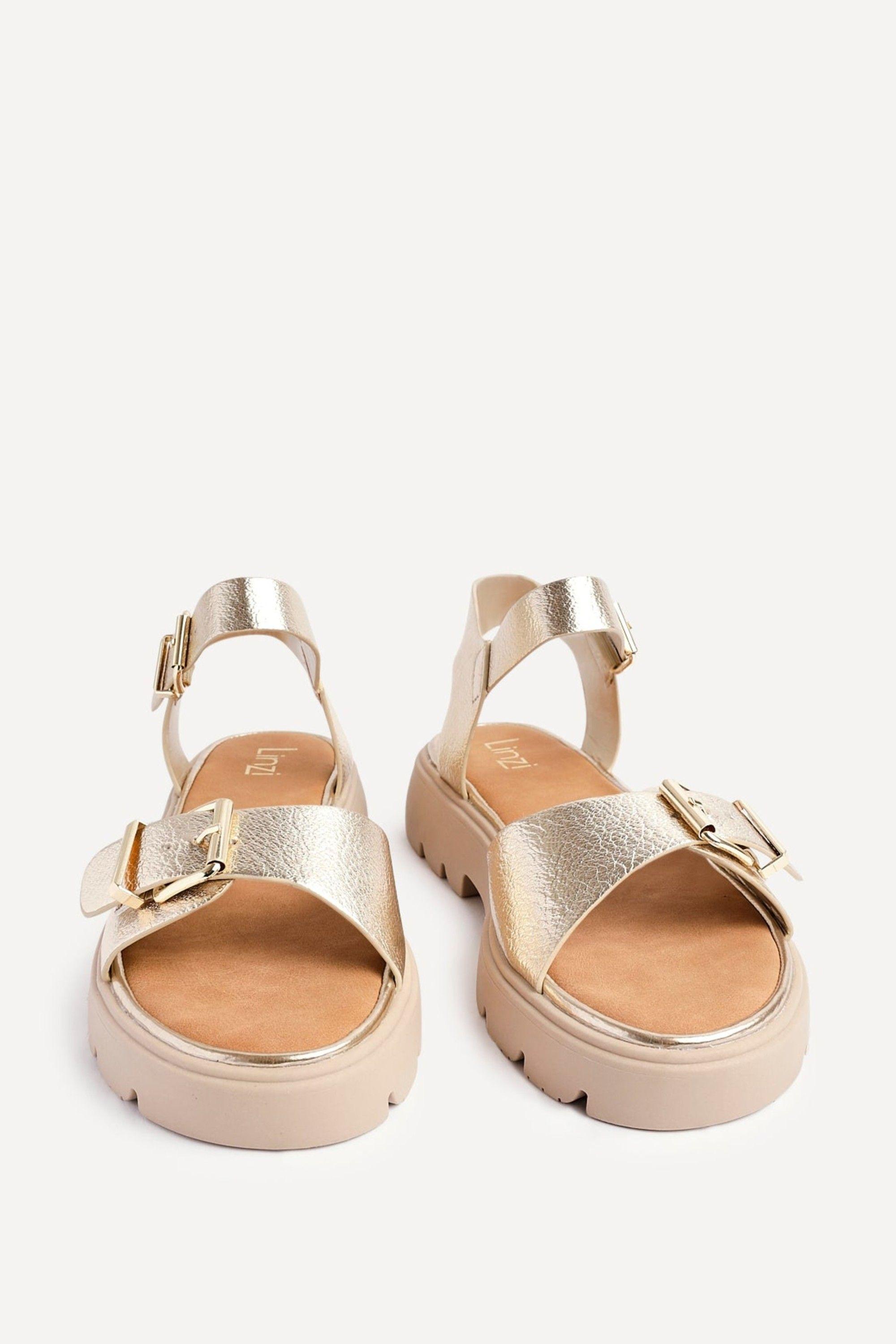 Comet Gold Chunky Sandals by LINZI