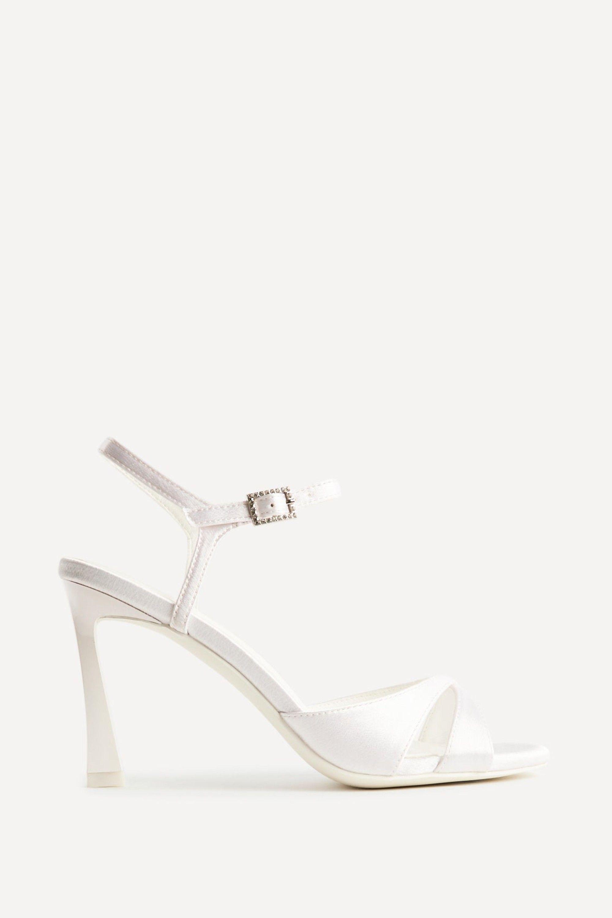 Compelled Bridal Ivory Stiletto Heeled Sandals by LINZI