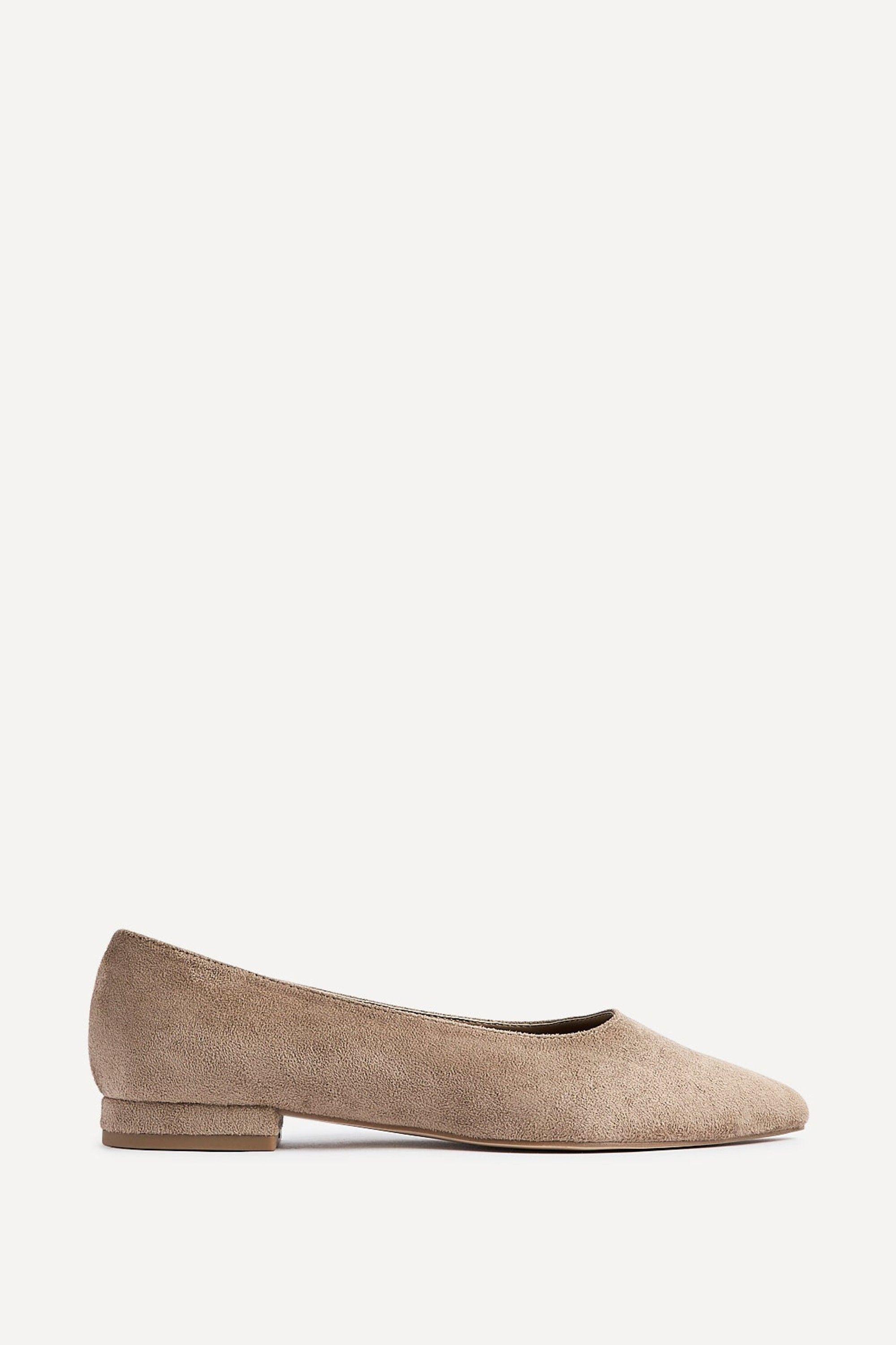 Compete Wide Fit Taupe Faux Suede Pumps by LINZI
