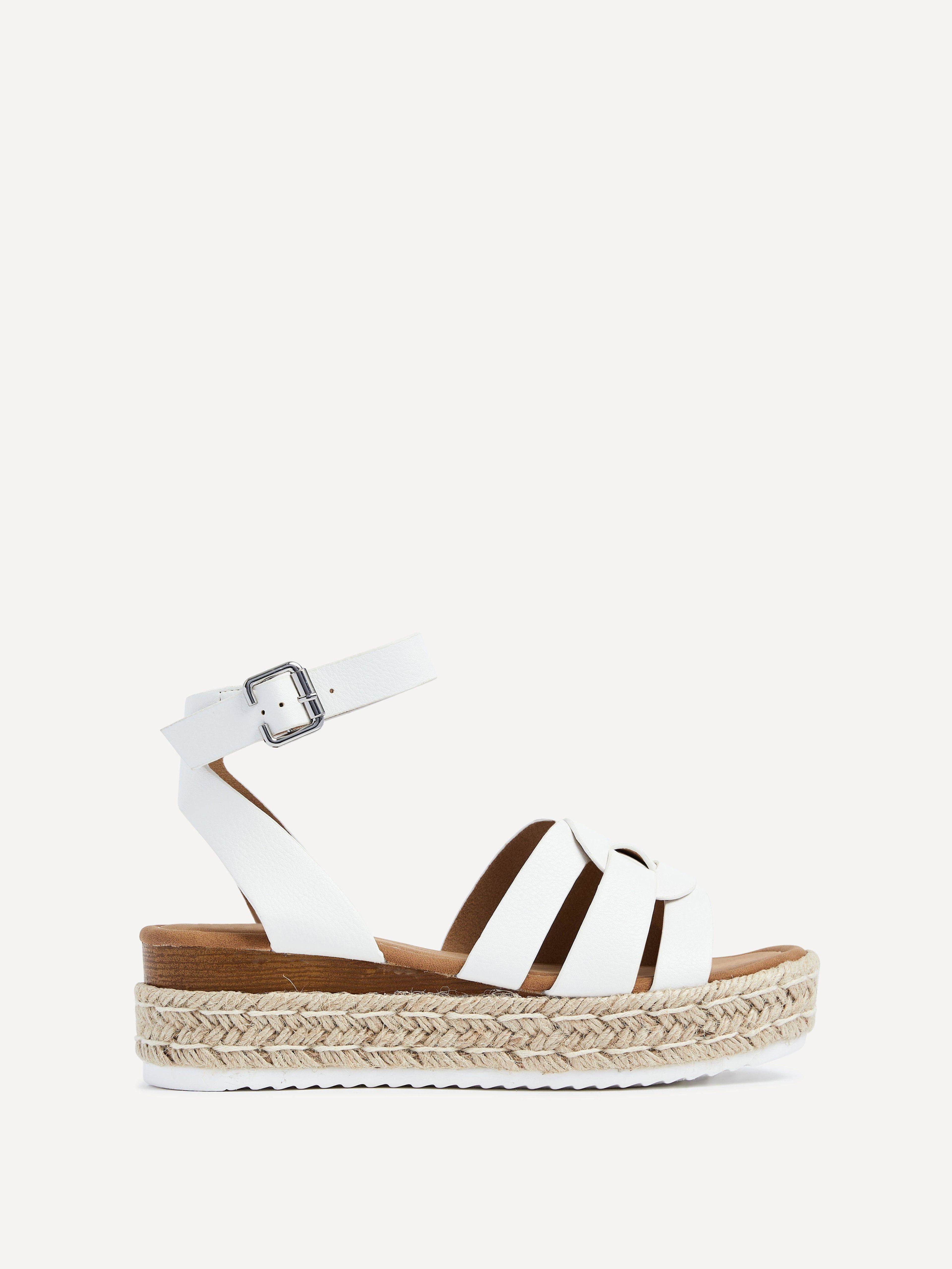Dakotas White Espadrille Sandals by LINZI