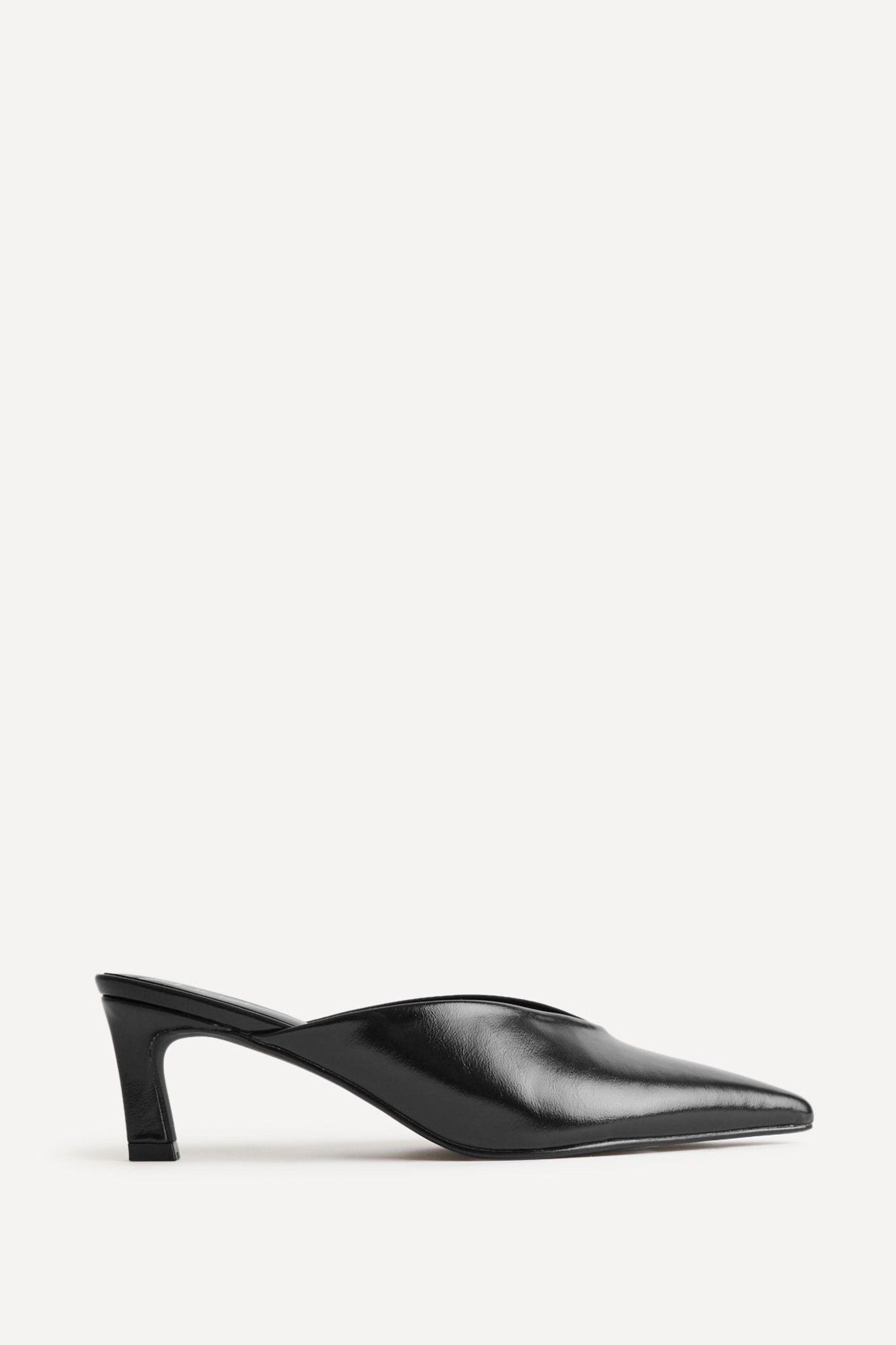 Delta Black Mule Heels by LINZI