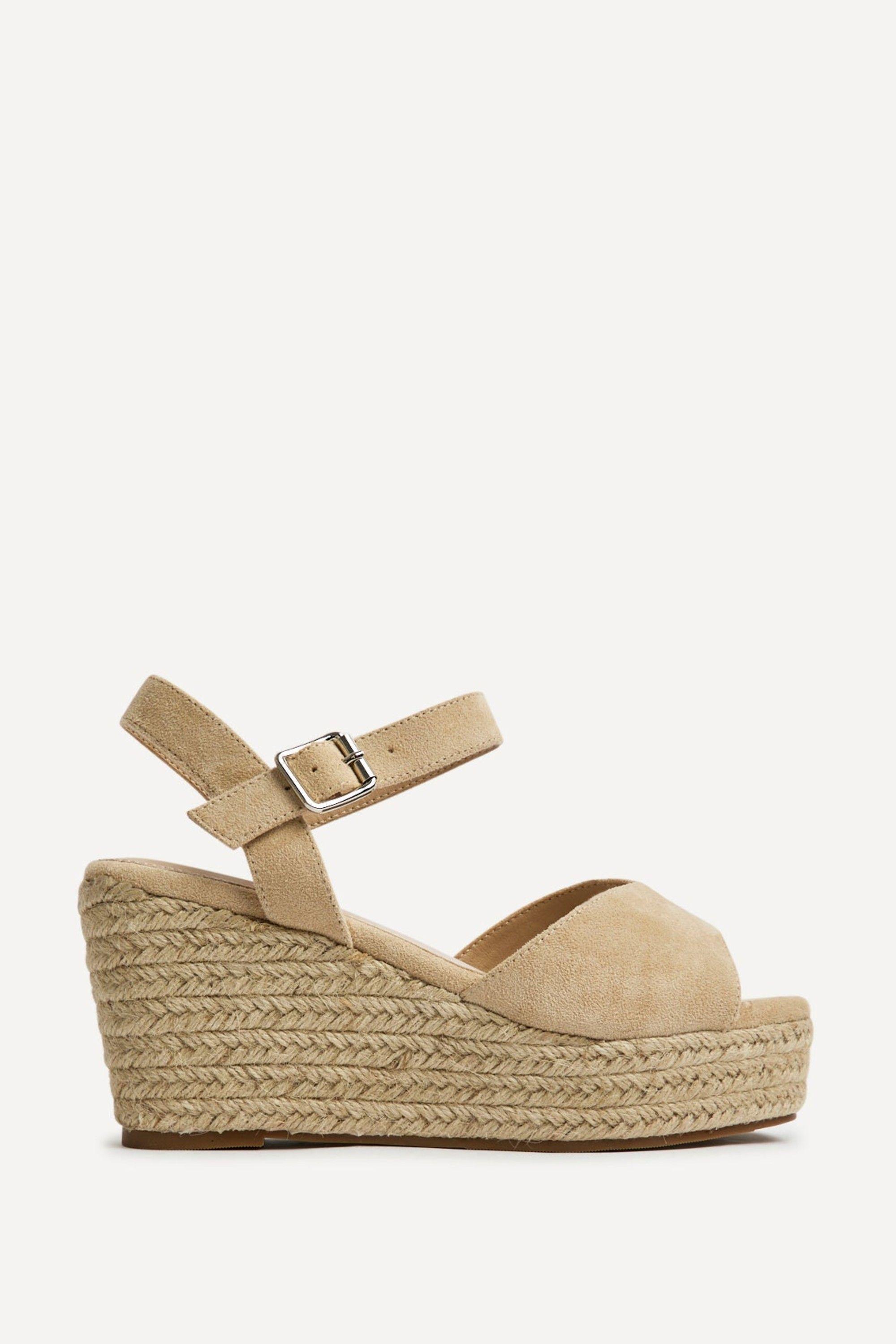 Duchess Wide Fit Nude Wedge Sandals by LINZI