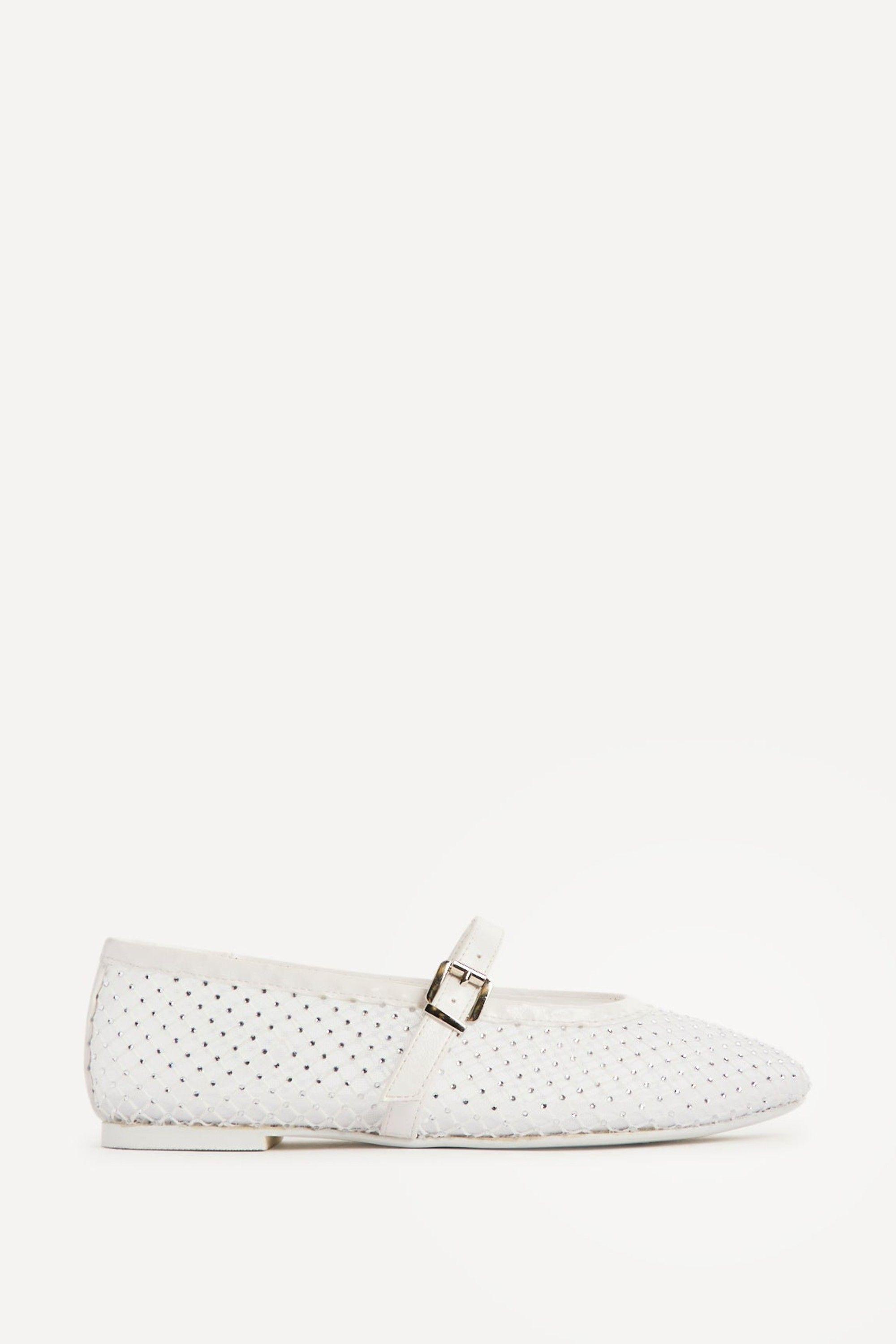 Elise Bridal Diamante Mesh Mary Jane Pumps by LINZI