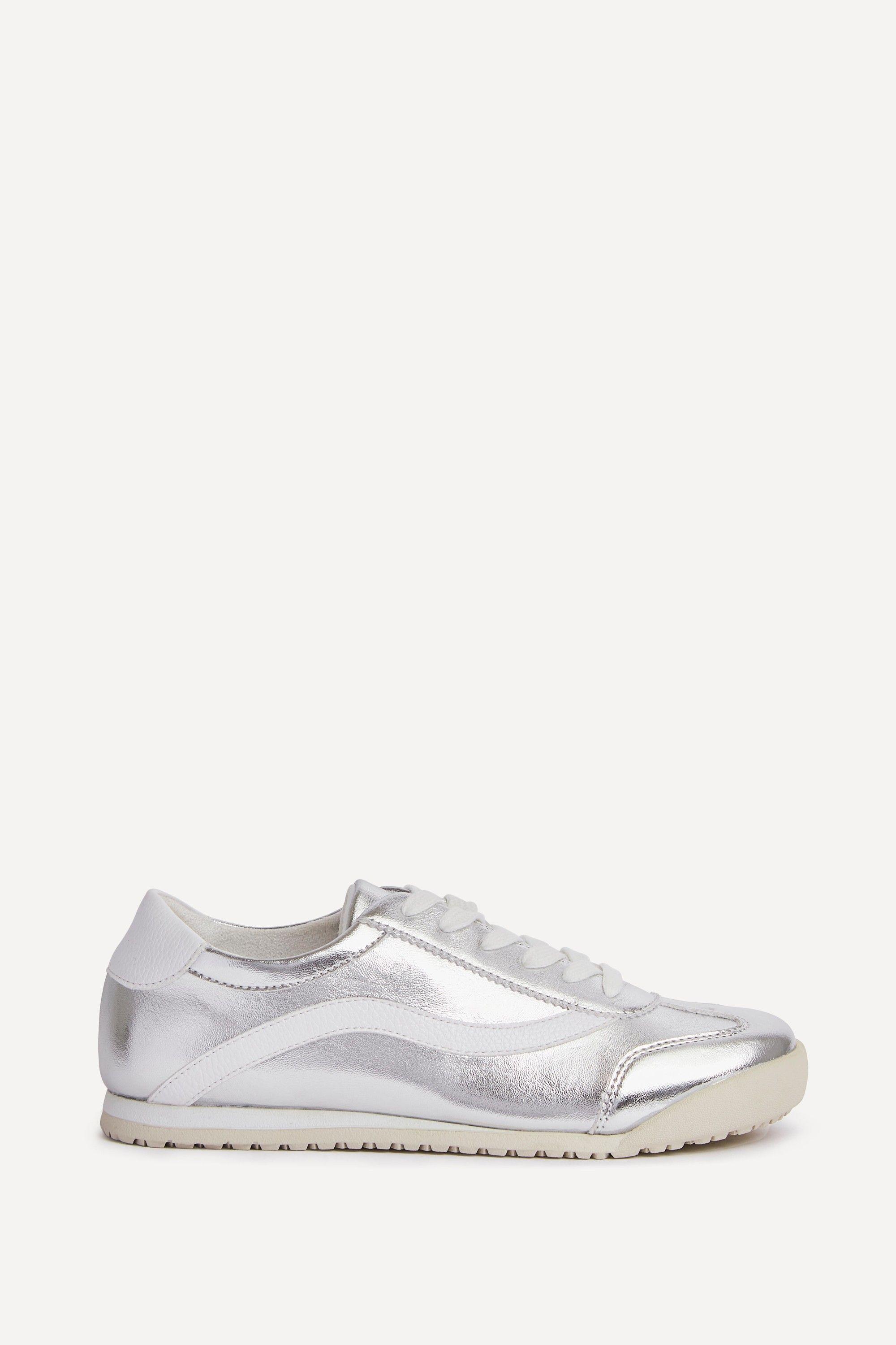 Flash Silver Retro Style Trainers by LINZI