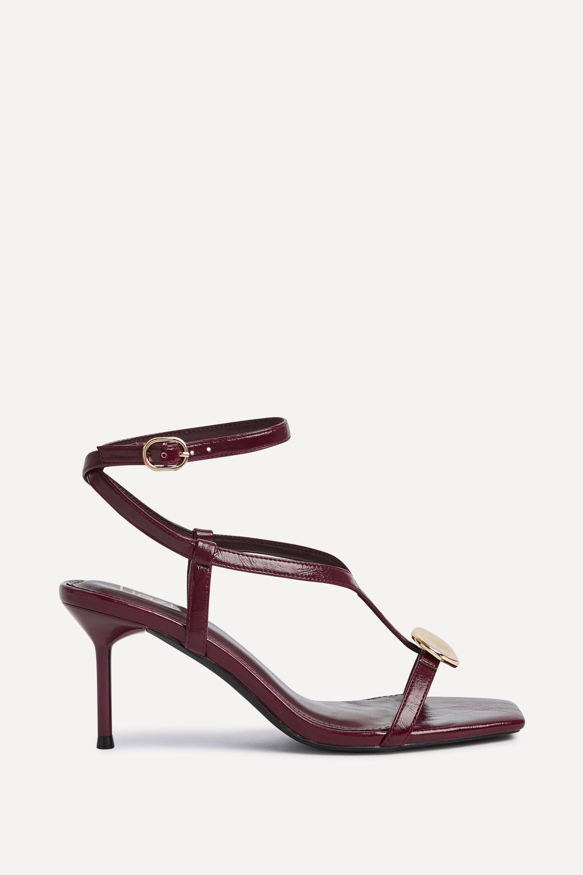 Foolish Burgundy T-Bar Heels by LINZI