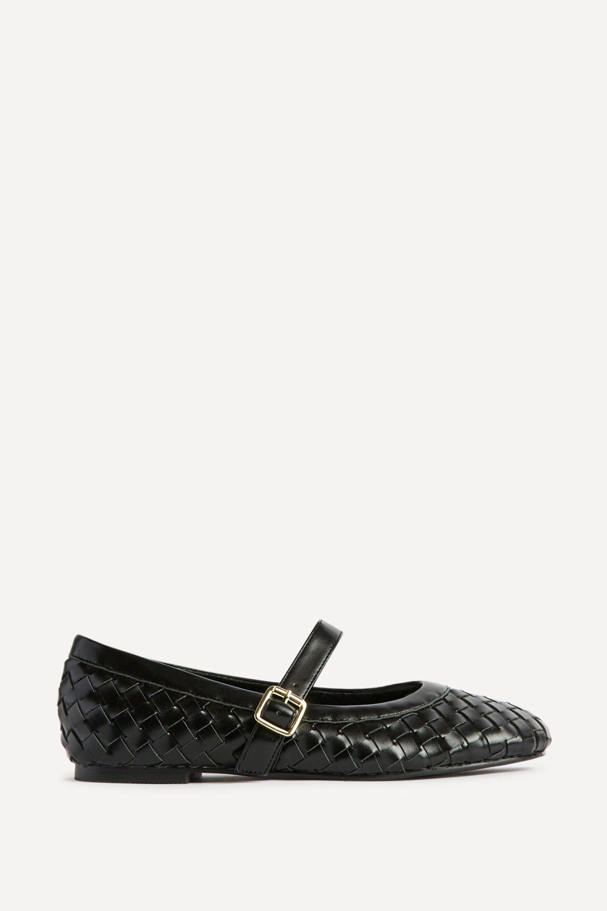 Index Black Handwoven Mary Jane Pumps by LINZI