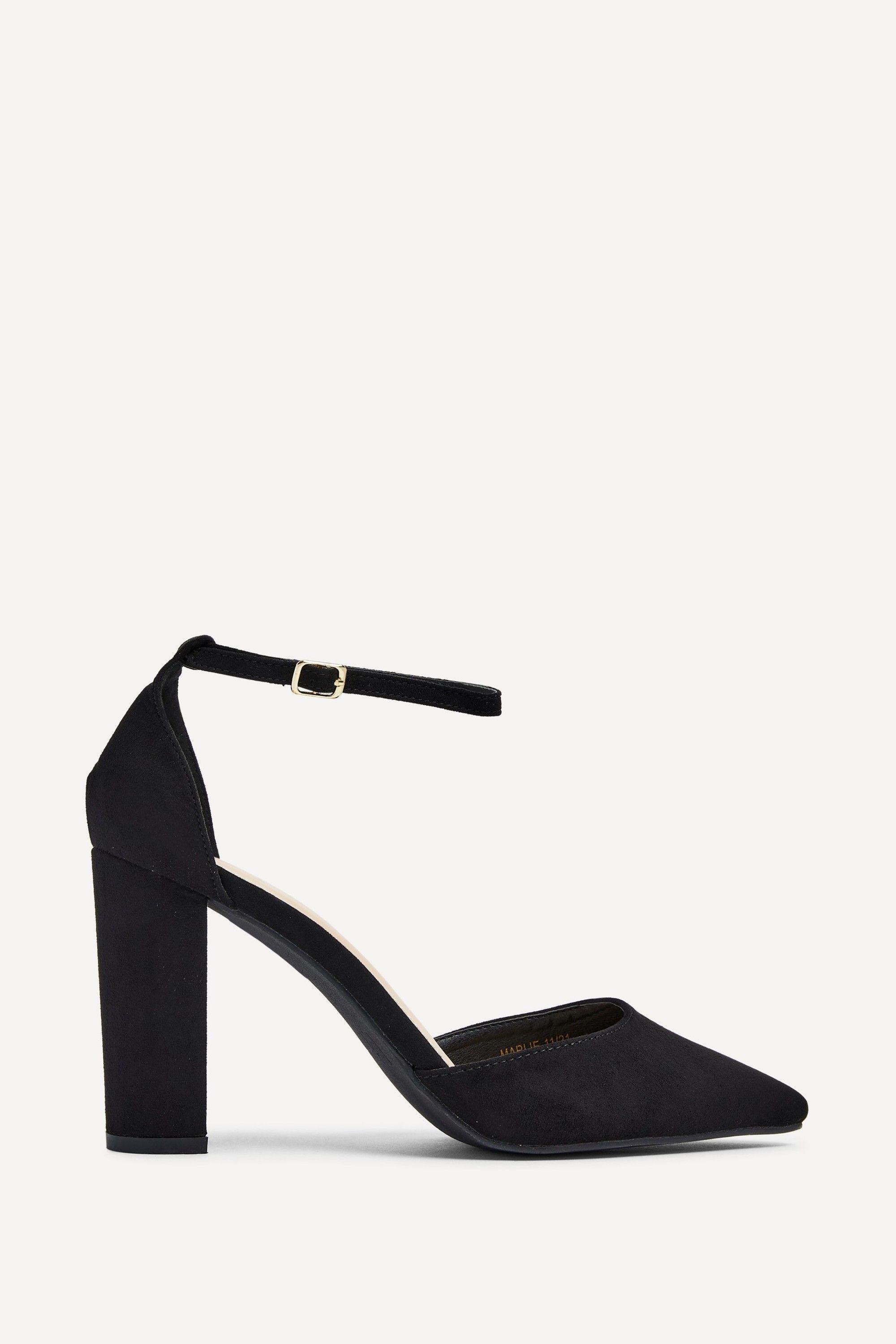 Marlie Black Suede Court Shoe by LINZI