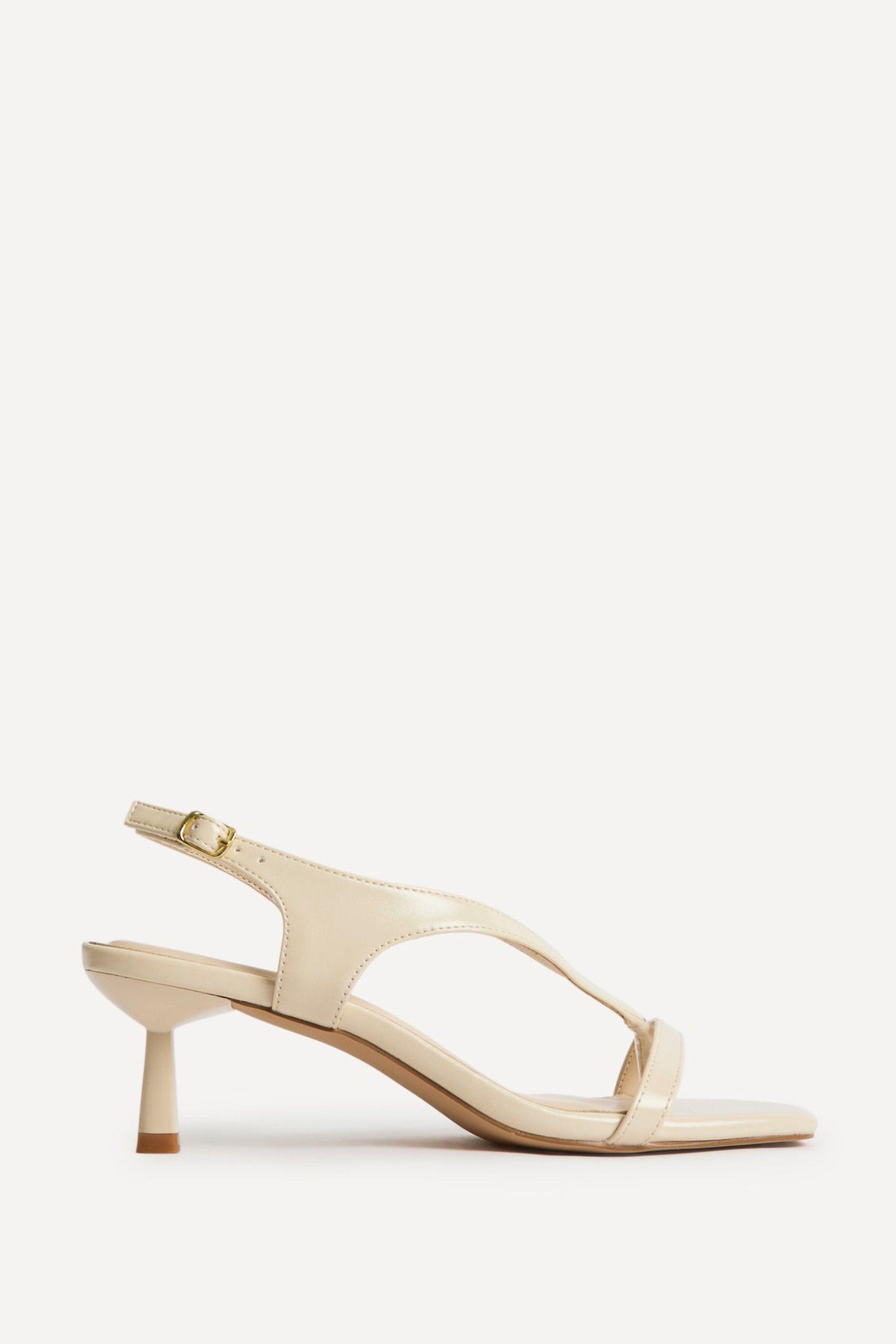 Myth Beige Heeled Sandals by LINZI