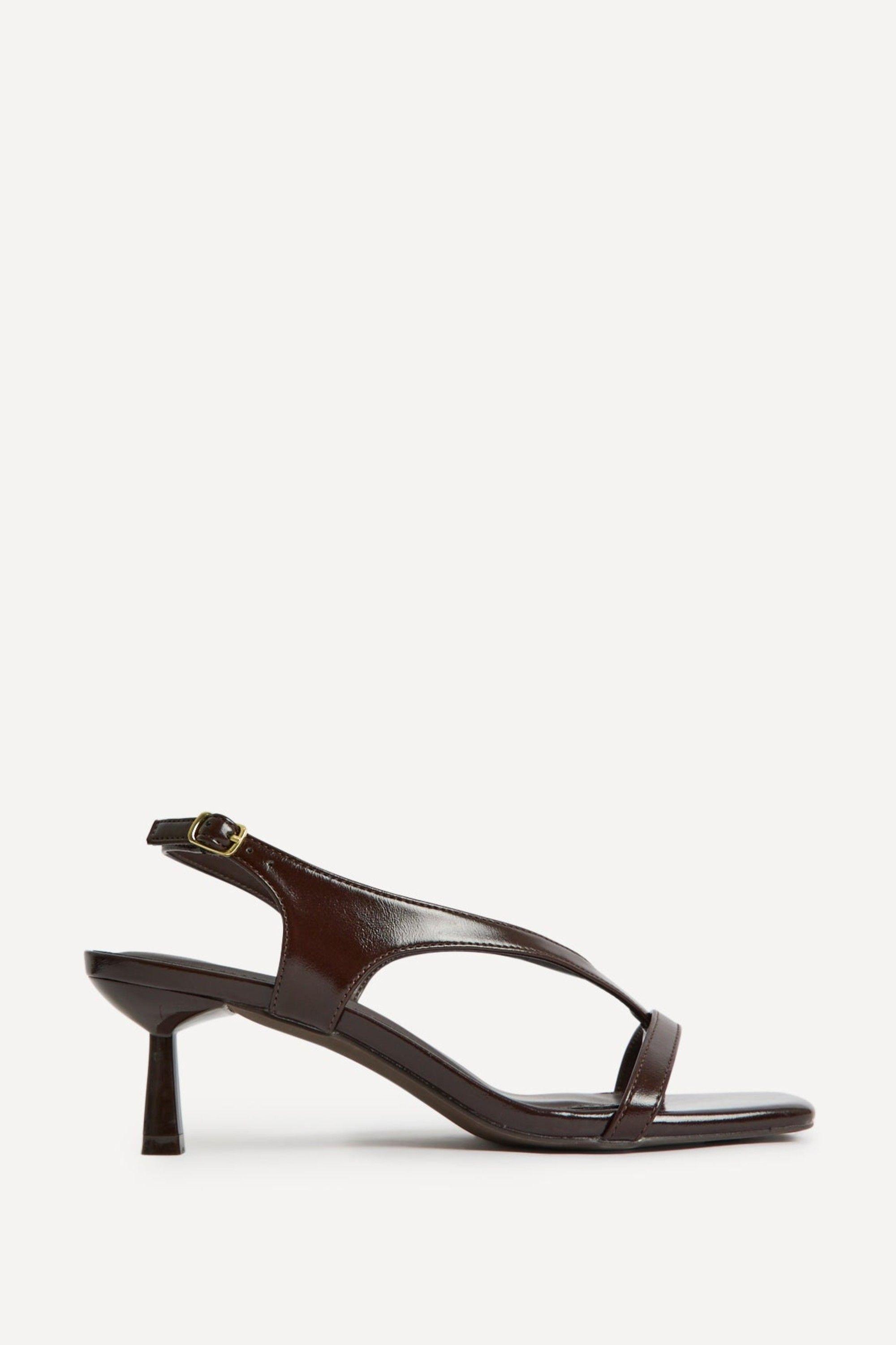 Myth Brown Heeled Sandals by LINZI