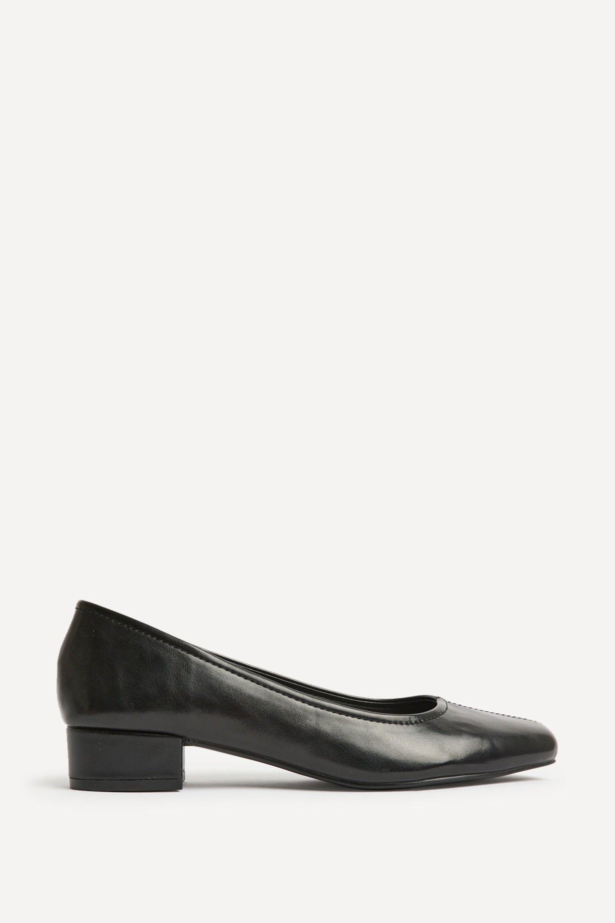 Origin Black Low Block Court Heels by LINZI