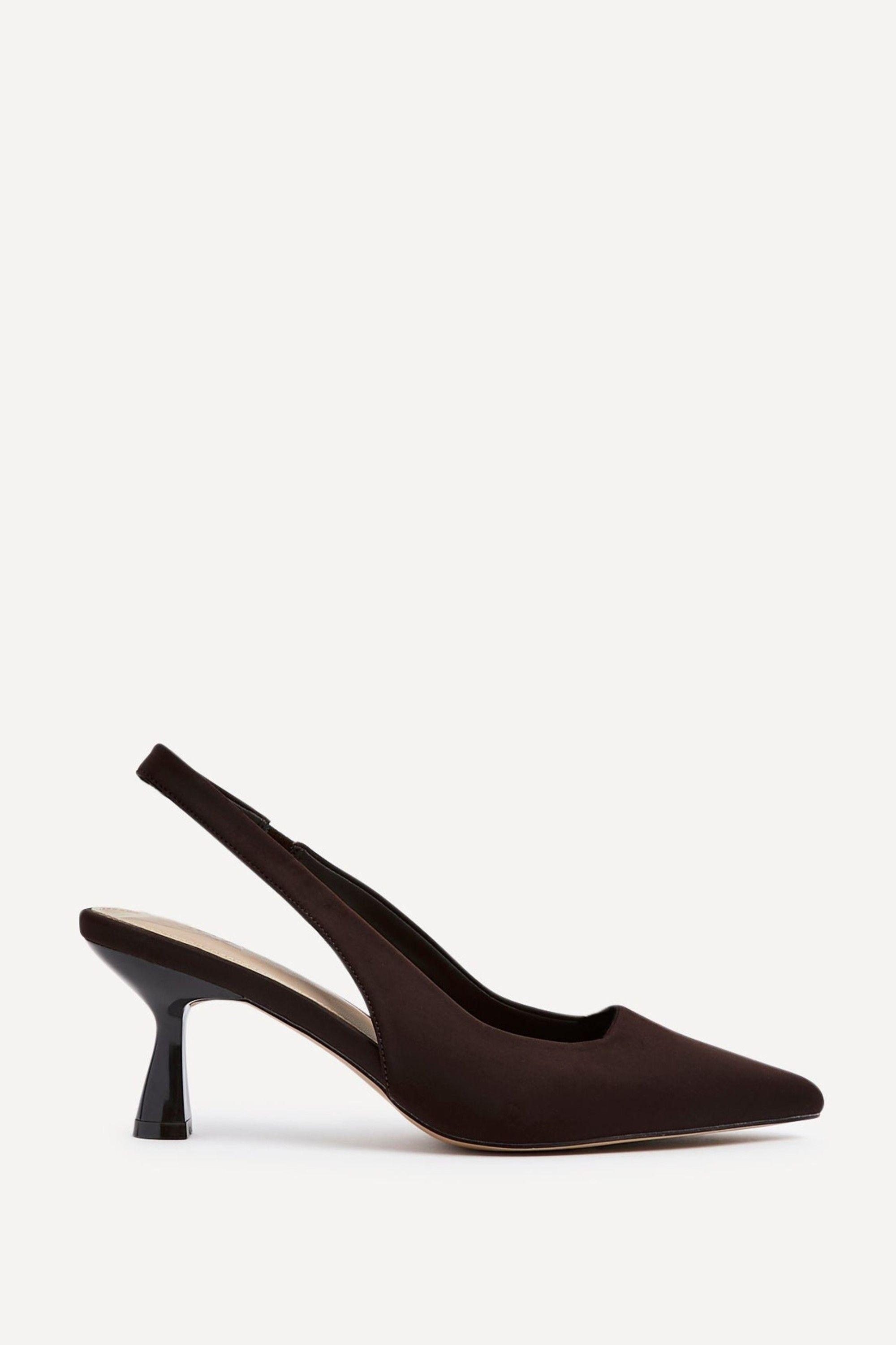 Presley Brown Lycra Court Heels by LINZI