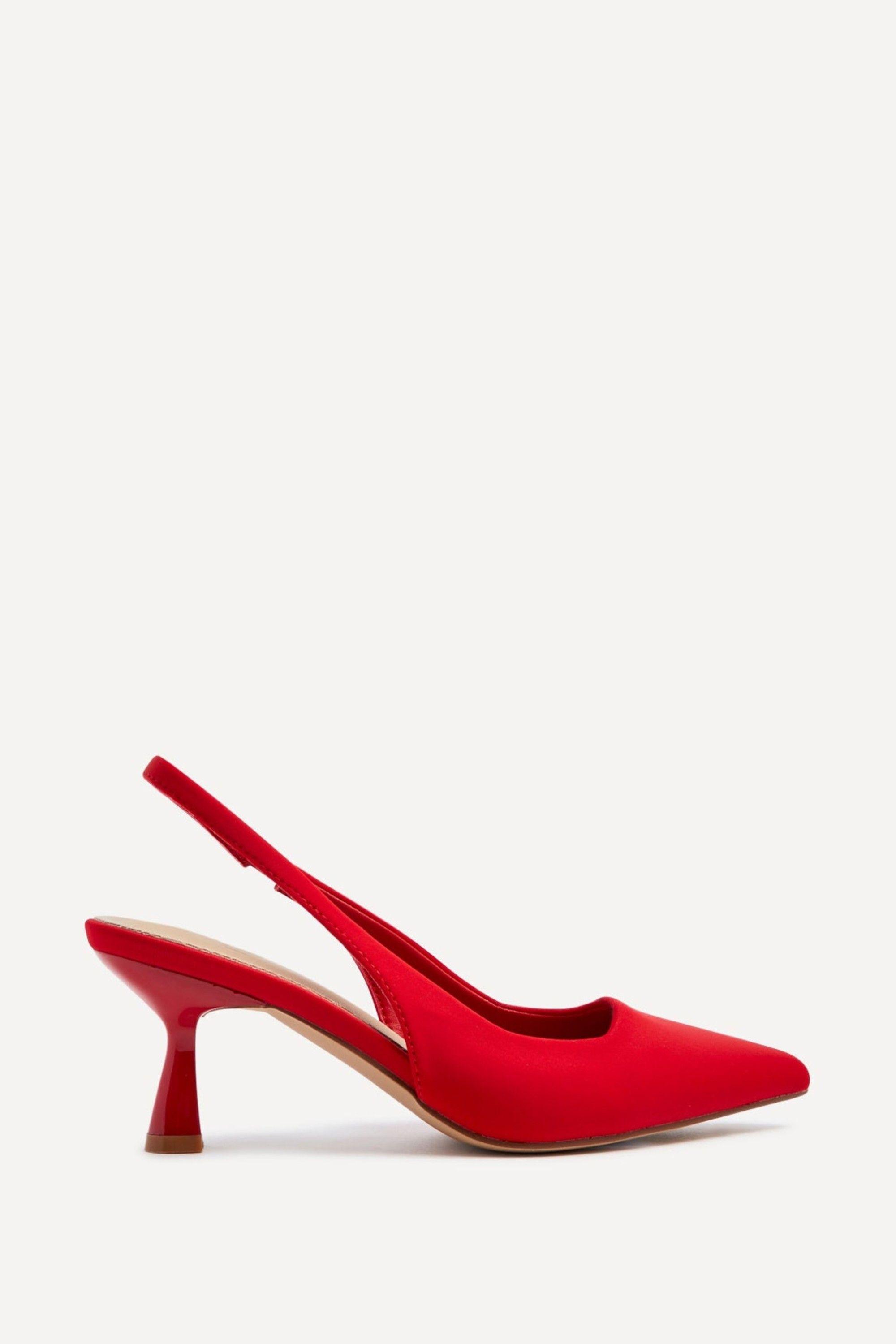 Presley Red Lycra Court Heels by LINZI