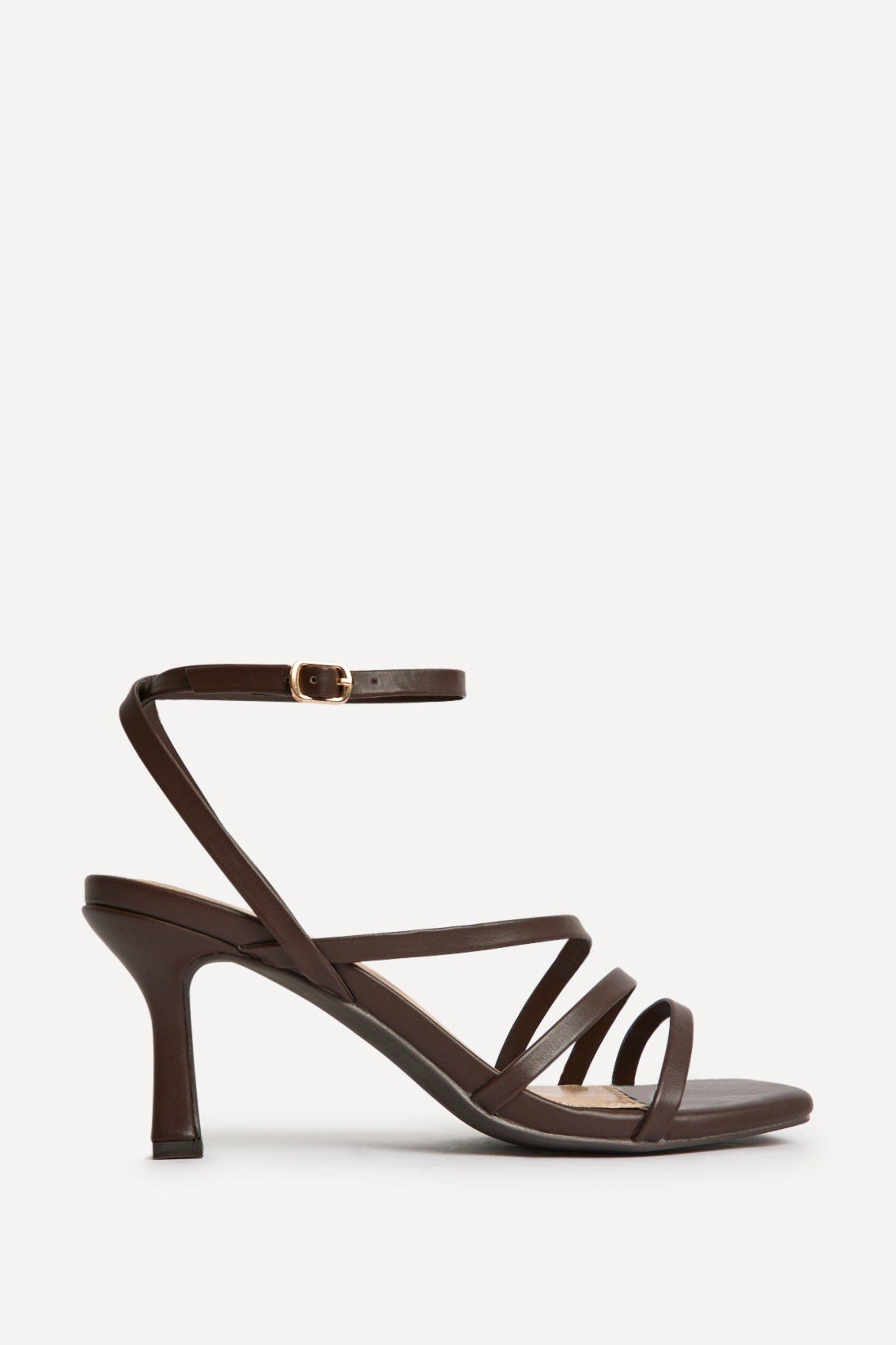 Reflect Wide Fit Brown Strappy Heels by LINZI