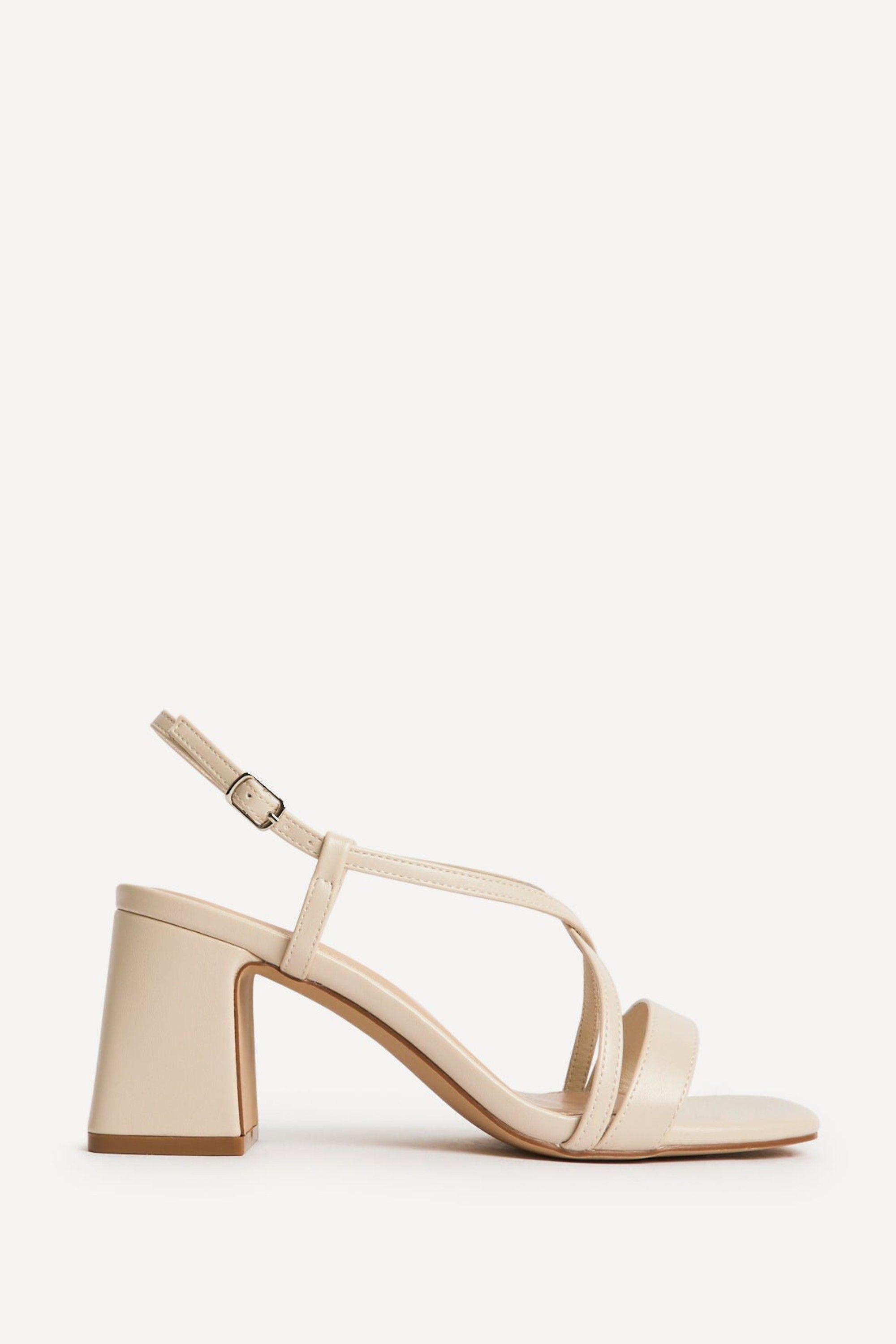 Remain Wide Fit Nude Heeled Sandals by LINZI