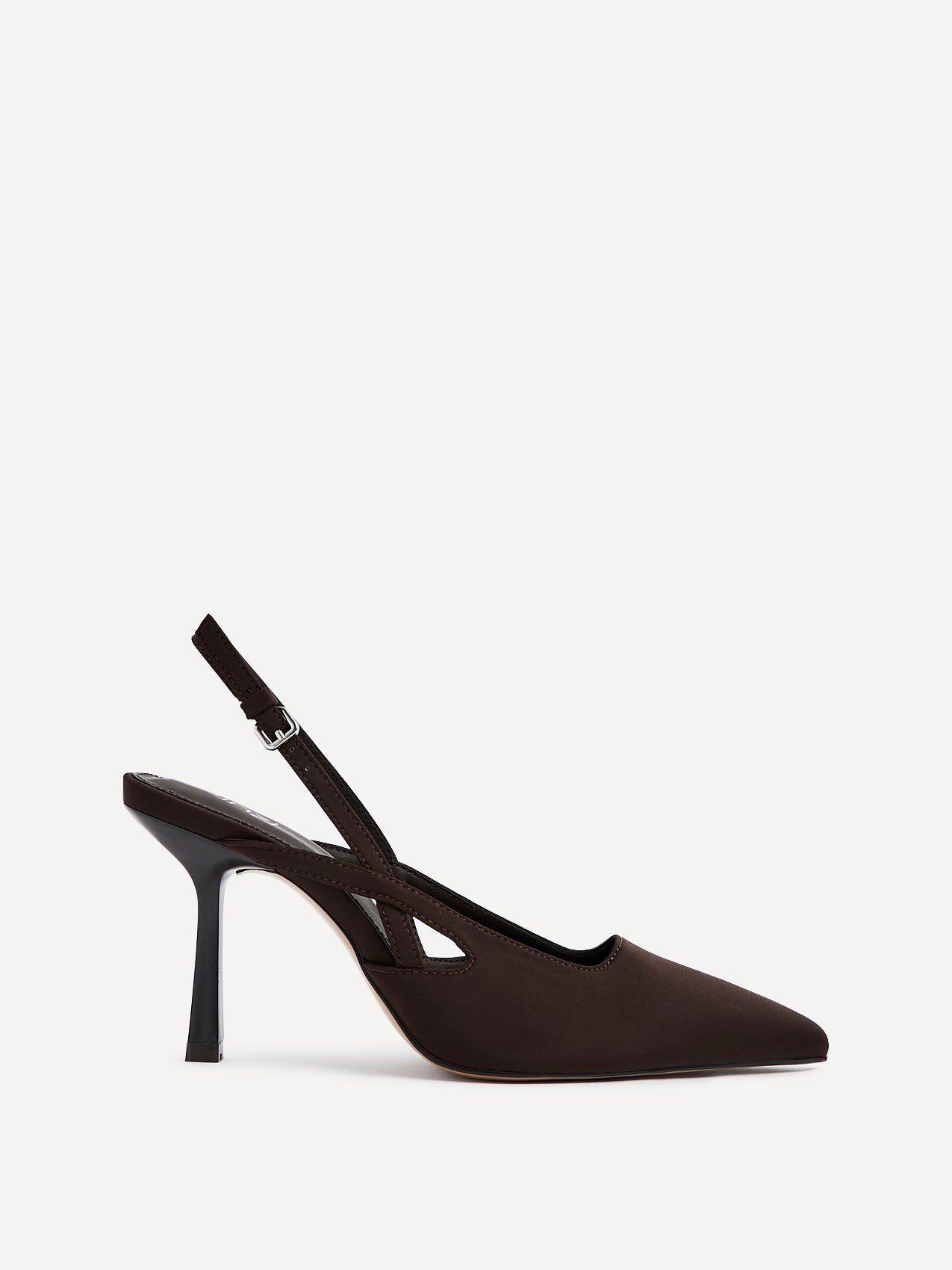 Rhea Brown Scuba SlingBack Court Heels by LINZI