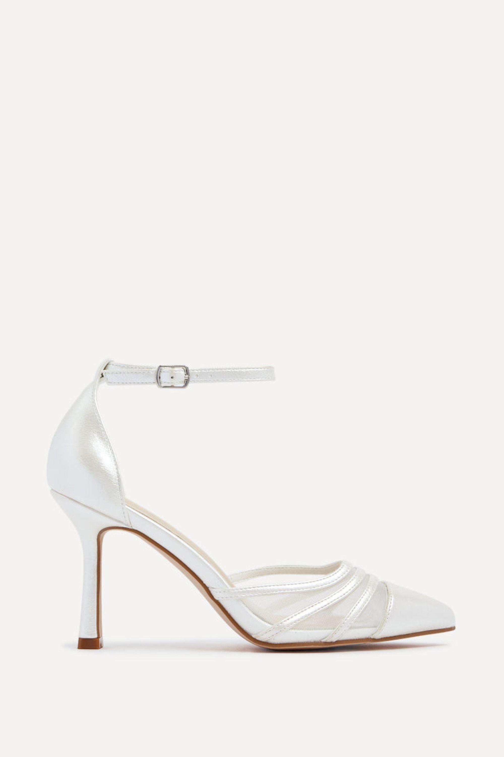 Rosalind Ivory Satin Mesh Court Heel by LINZI