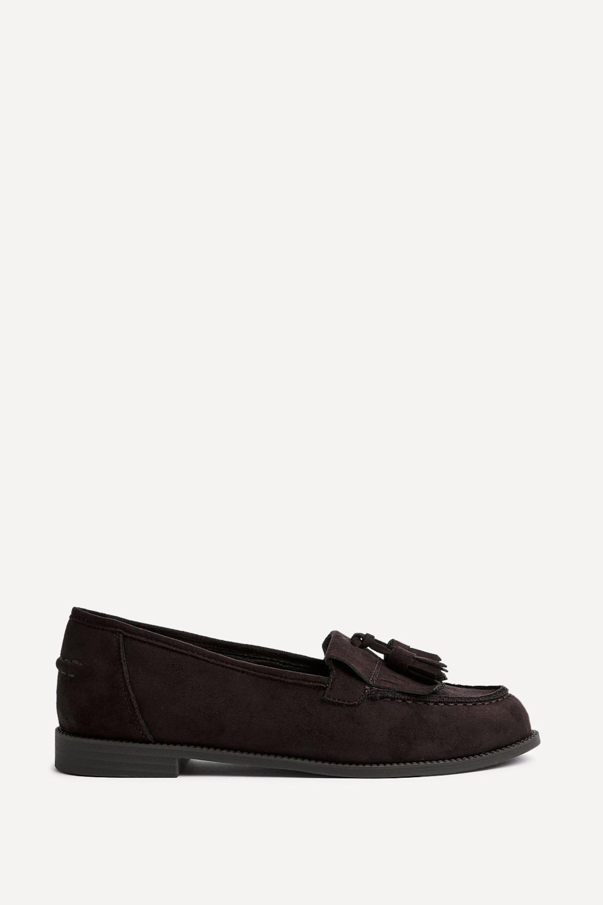 Rosemary Brown Faux Suede Classic Slip On Loafer by LINZI