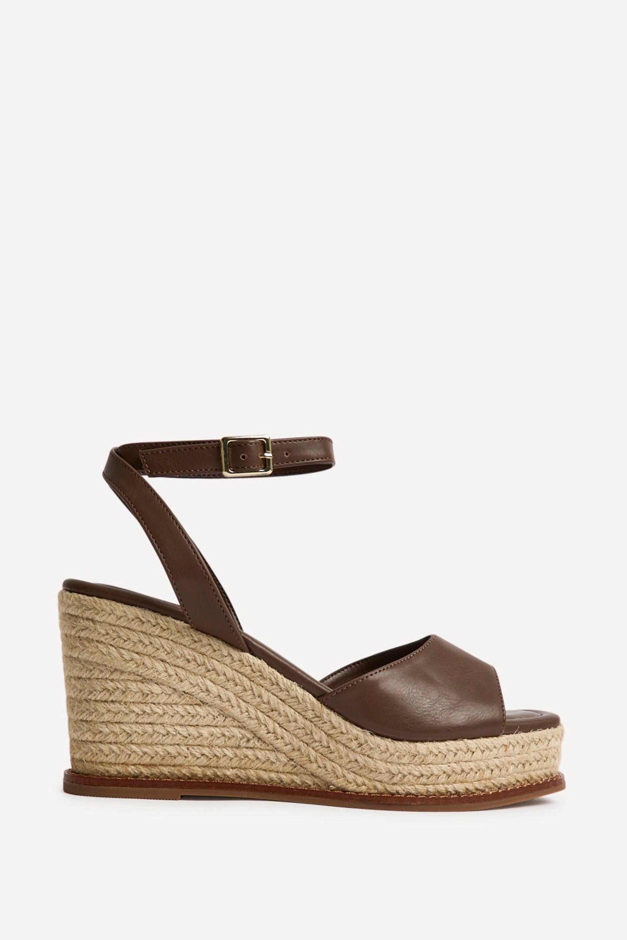 Scene Brown Wedge Sandals by LINZI