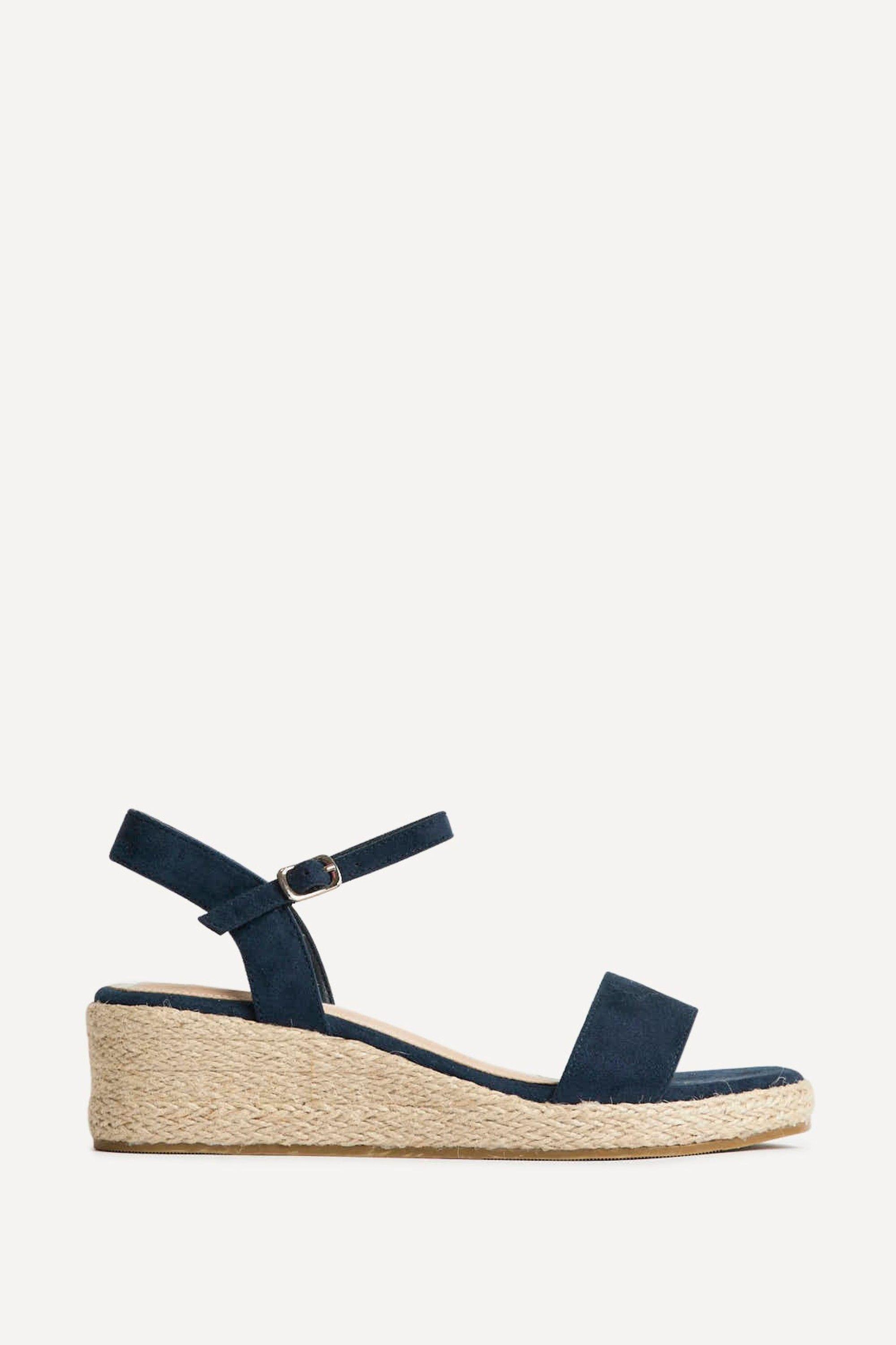 Sunrise Navy Espadrille Flatform Sandals by LINZI