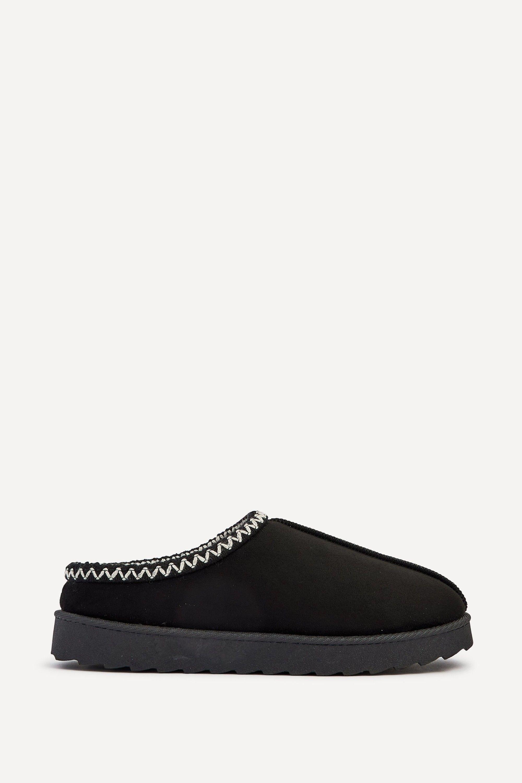 Tana Black Suede Slipper by LINZI