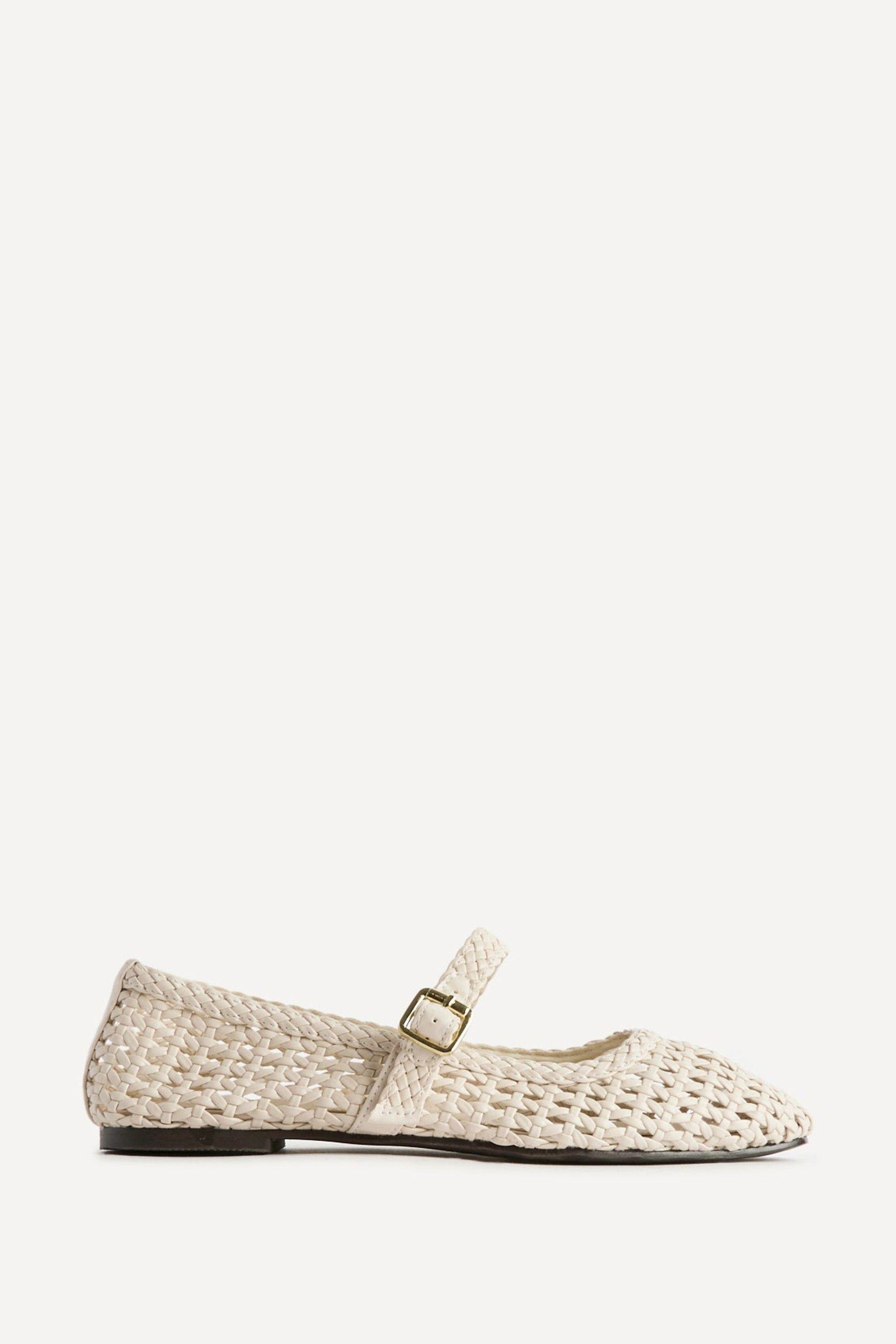 Vienna Ivory Mary Jane Flats by LINZI