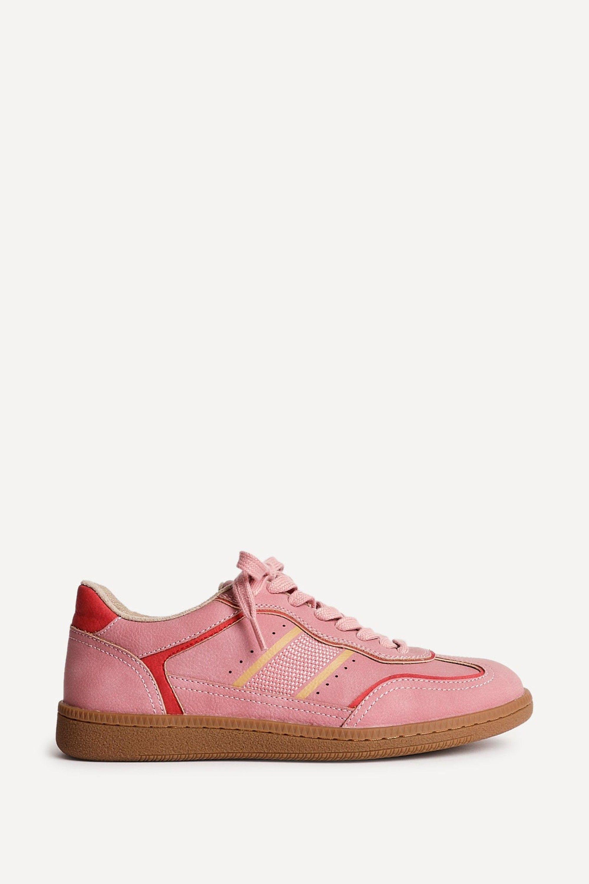 Vortex Pink & Red Retro Style Trainers by LINZI
