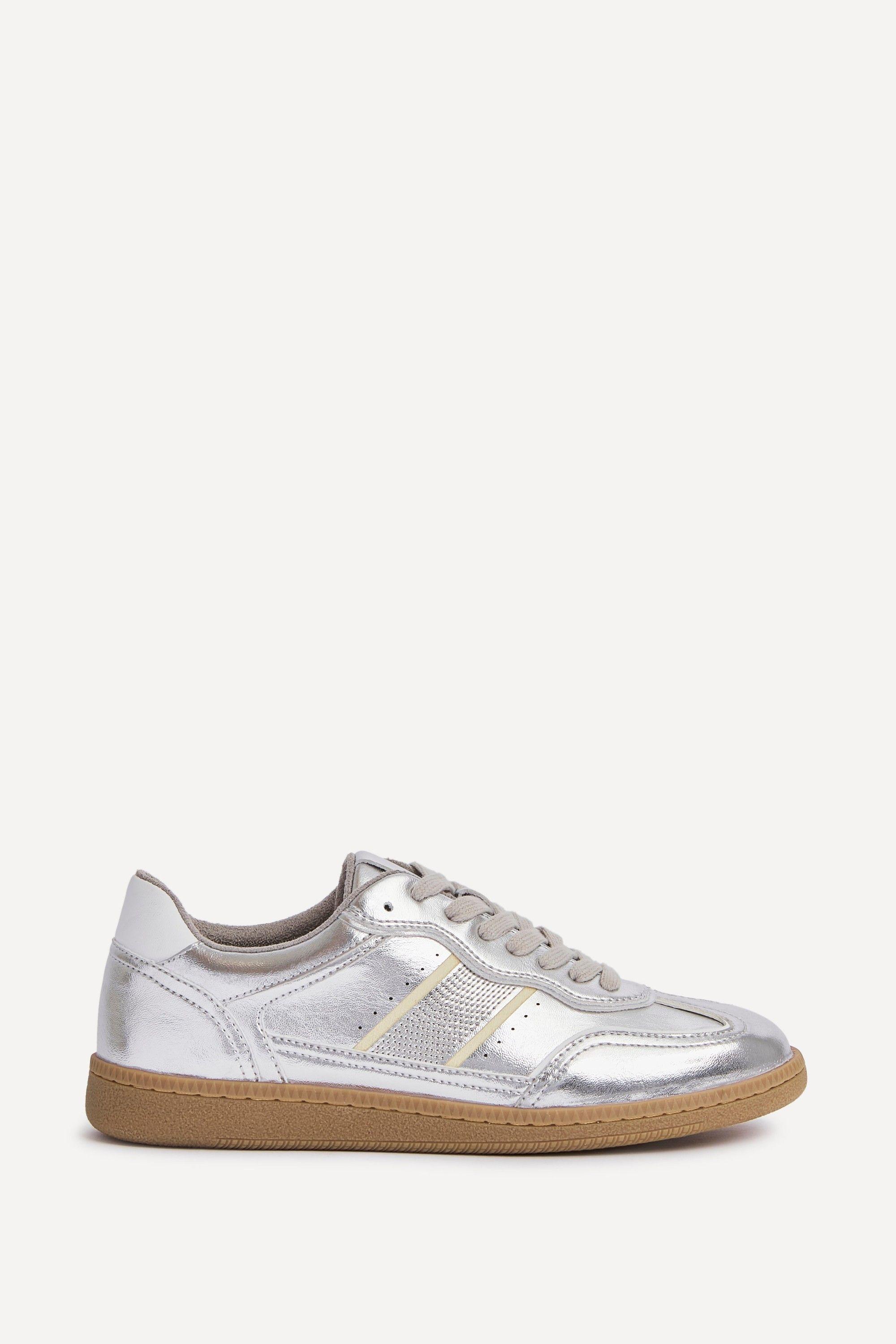 Vortex Silver Retro Style Trainers by LINZI