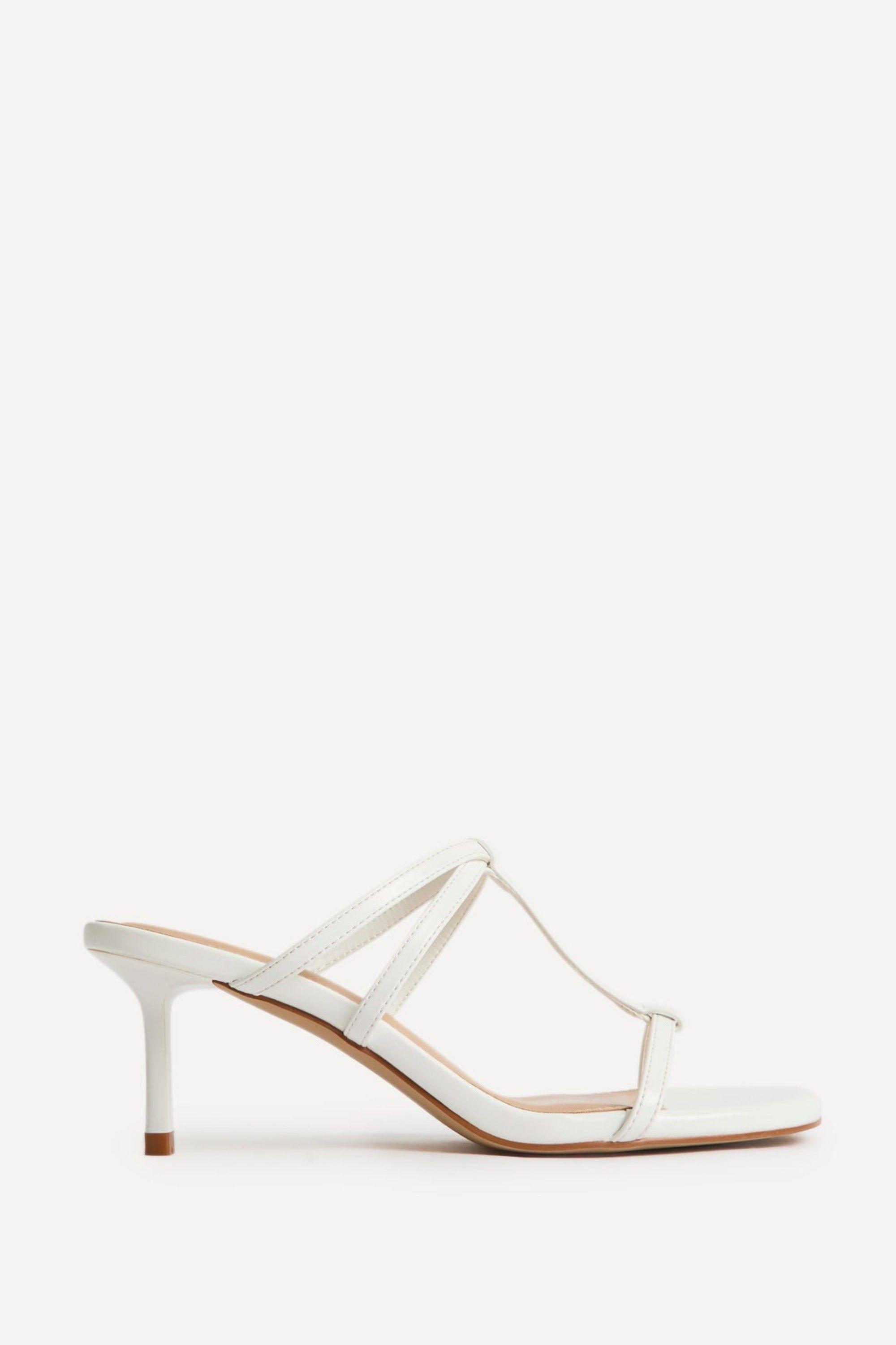 Westside White Mule Heels by LINZI