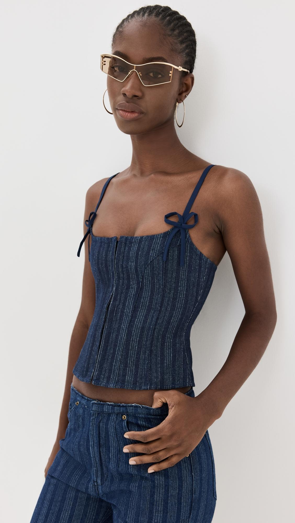 Charismatic Denim Corset by LIONESS