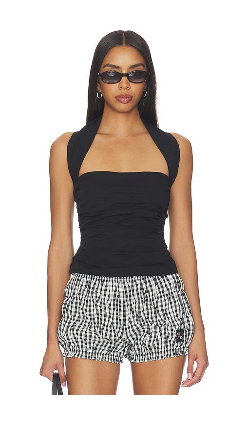 LIONESS Amore Halter Top in Black by LIONESS