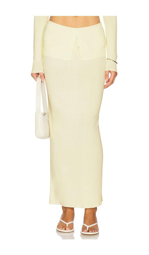 LIONESS Amour Maxi Skirt in Lemon by LIONESS