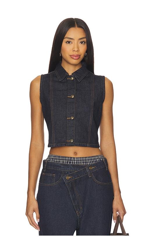 LIONESS Bella Crop Top in Blue by LIONESS