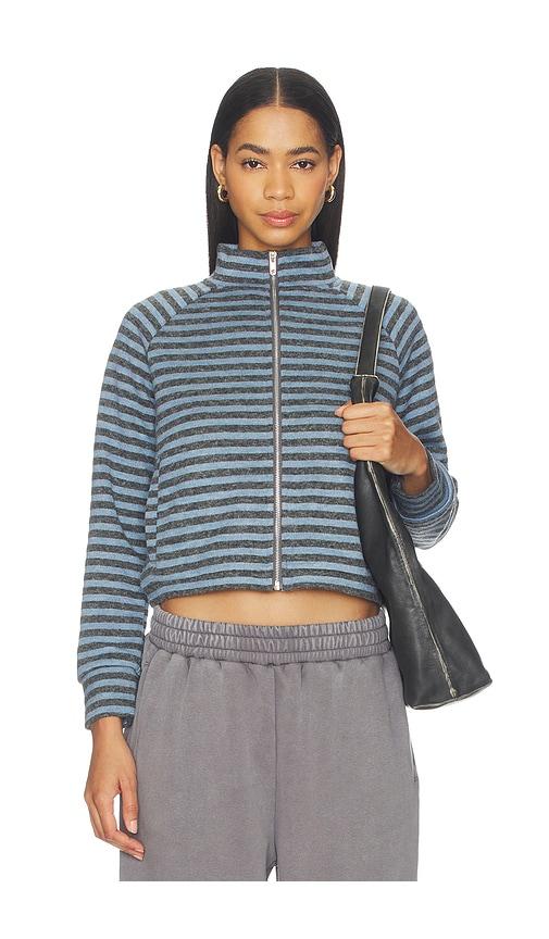 LIONESS Bloom Knit Jacket in Baby Blue by LIONESS