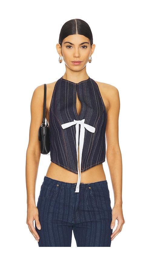 LIONESS Butterfly Top in Blue by LIONESS