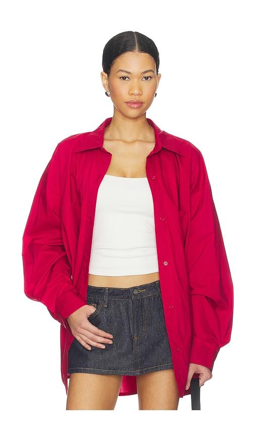 LIONESS Clarity Shirt in Red by LIONESS