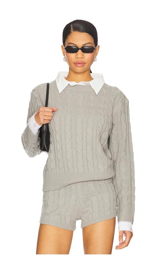 LIONESS Coastal Cable Knit in Grey by LIONESS