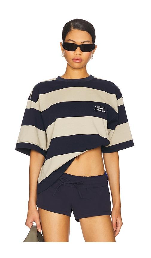 LIONESS Emerging Tee in Navy,Neutral by LIONESS