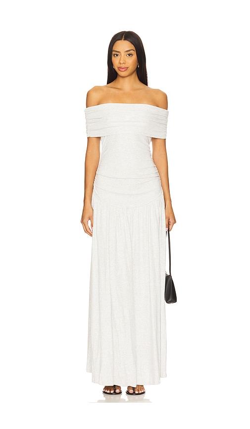 LIONESS Field Of Dreams Maxi Dress in Light Grey by LIONESS