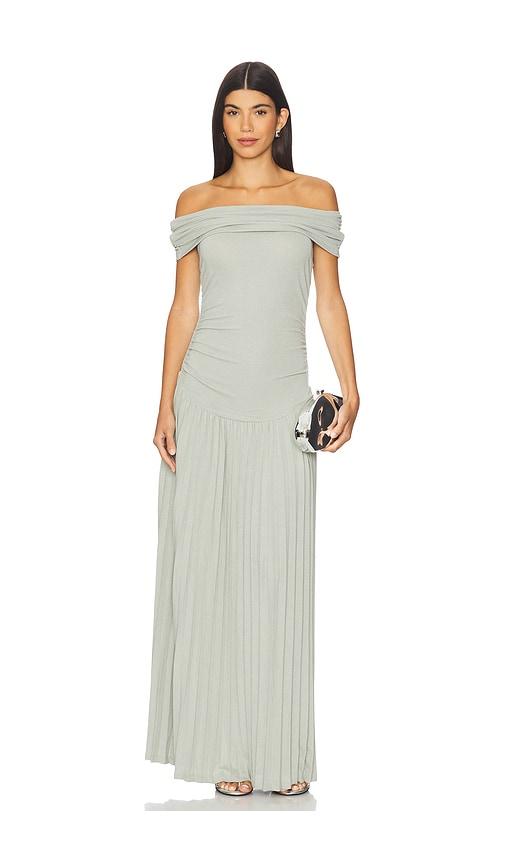 LIONESS Field Of Dreams Maxi Dress in Sage by LIONESS