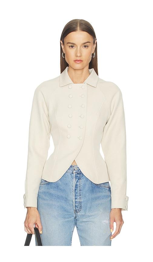 LIONESS Form Jacket in Cream by LIONESS