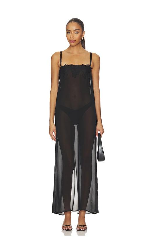 LIONESS Glacial Maxi Dress in Black by LIONESS