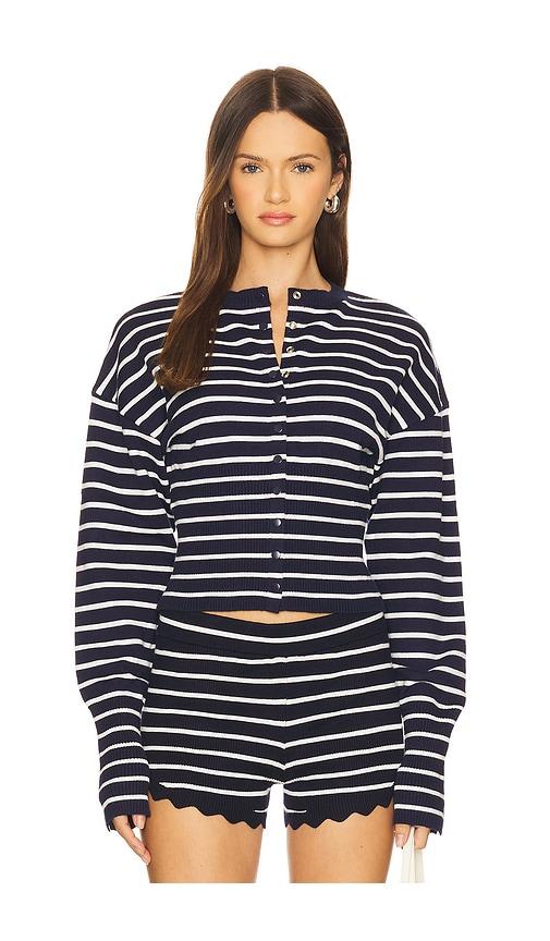 LIONESS Head in The Clouds Cardigan in Navy by LIONESS