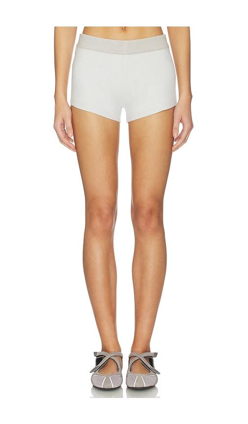 LIONESS Housewife Knit Short in Light Grey by LIONESS
