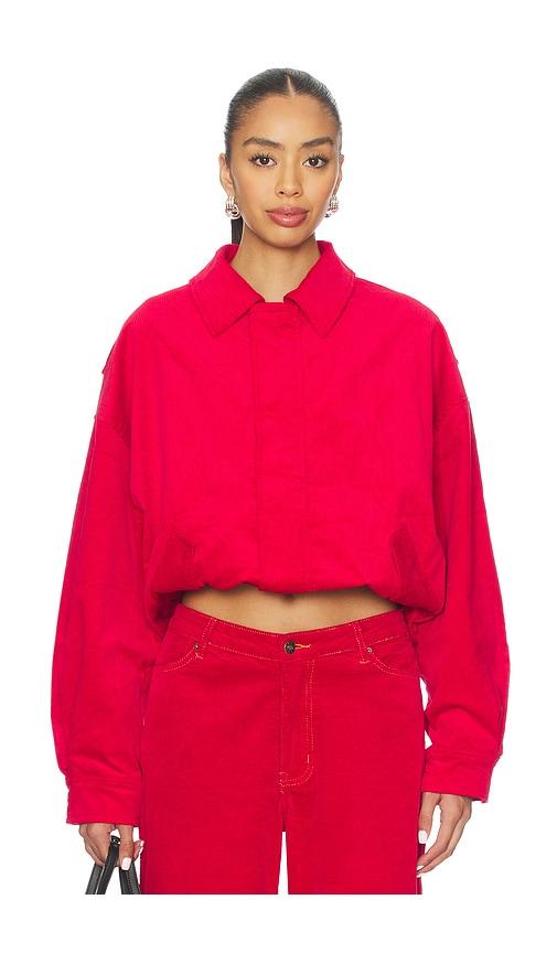 LIONESS Kenny Bomber Jacket in Red by LIONESS