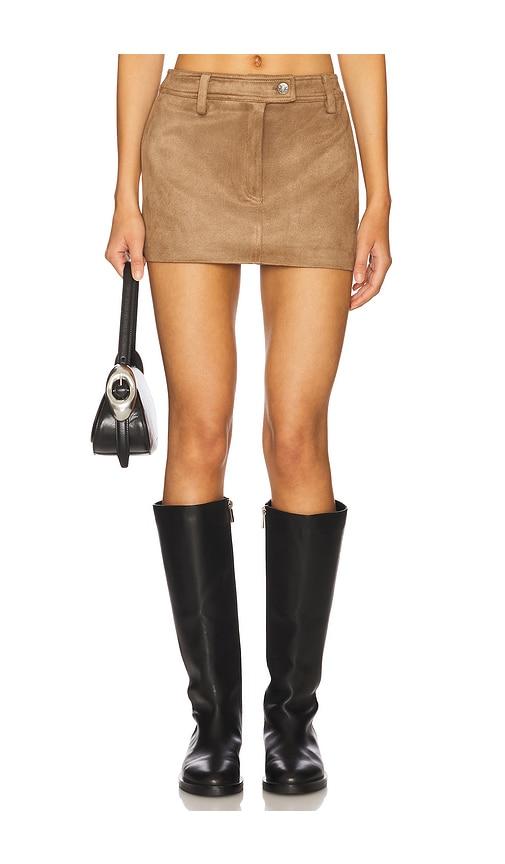 LIONESS Mirage Mini Skirt in Brown by LIONESS
