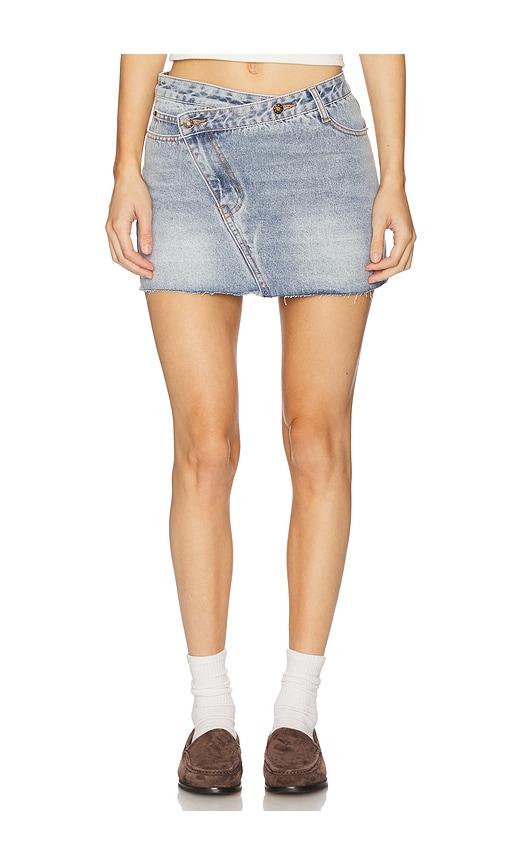 LIONESS Moss Mini Skirt in Blue by LIONESS