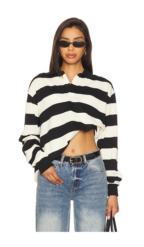 LIONESS Nautica Jersey in Black,Cream by LIONESS
