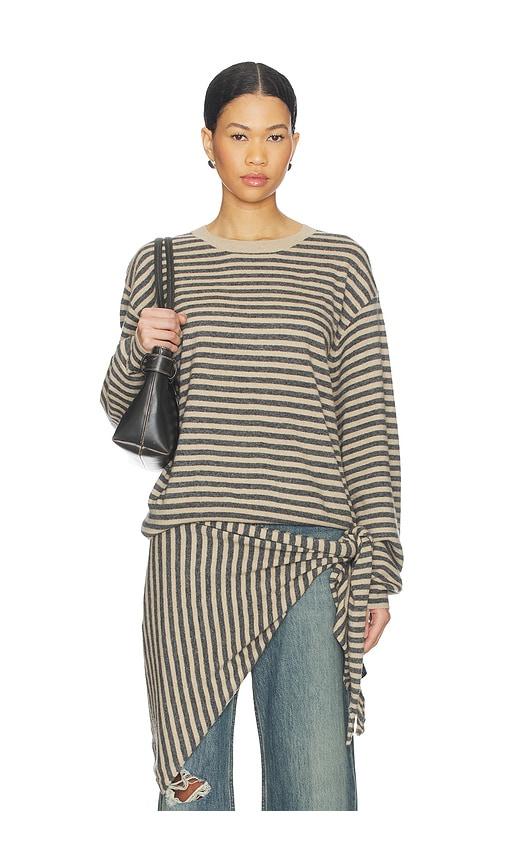 LIONESS Olsen Knit in Tan,Dark Grey by LIONESS