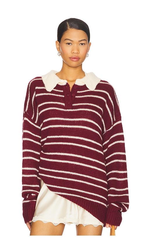LIONESS Rising Sun Jersey in Burgundy by LIONESS