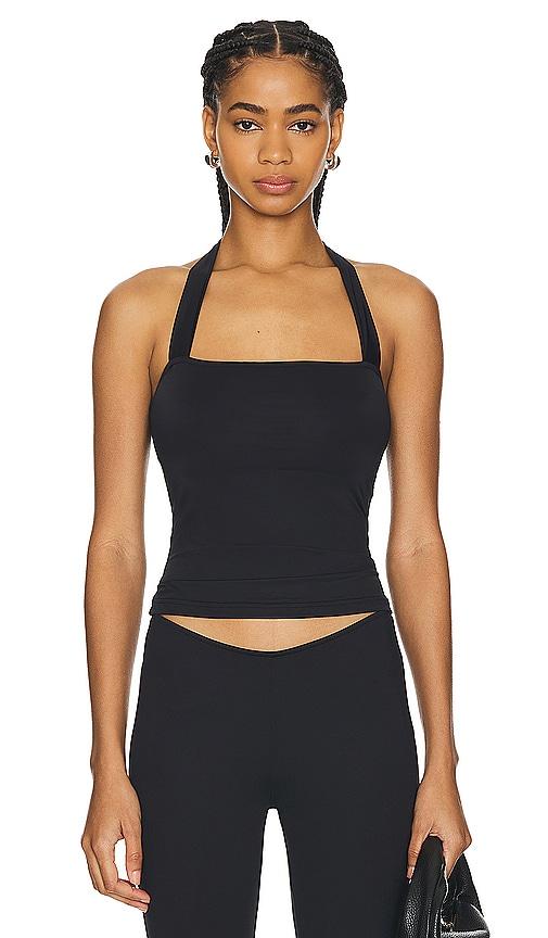 LIONESS Rouje Halter Top in Black by LIONESS